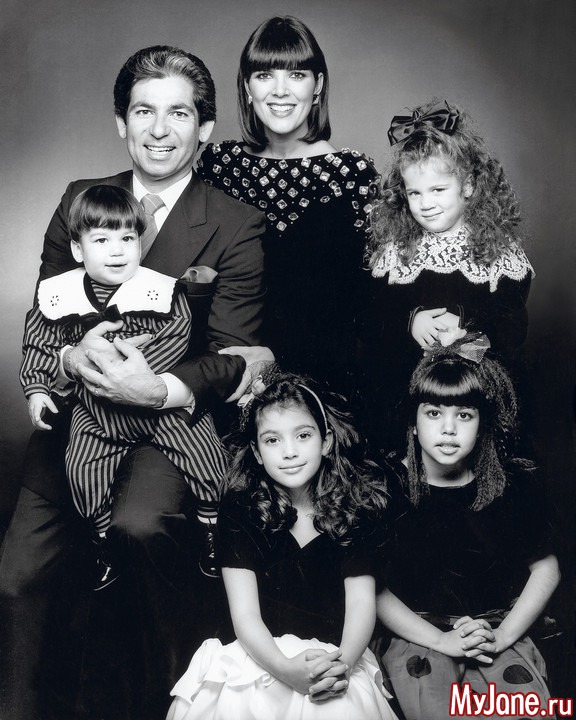 Крис с первым мужем Робертом Кардашяном и детьми фото