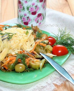 Тальятелле с овощами и соусом Терияки