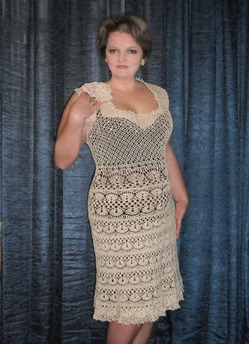 .  .   . Knitted dress. Author Elena Bas. , .
