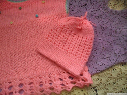   .   .Knitted baby dress. Author Elena Bas. .