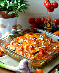 Запеченные баклажаны с куриным мясом