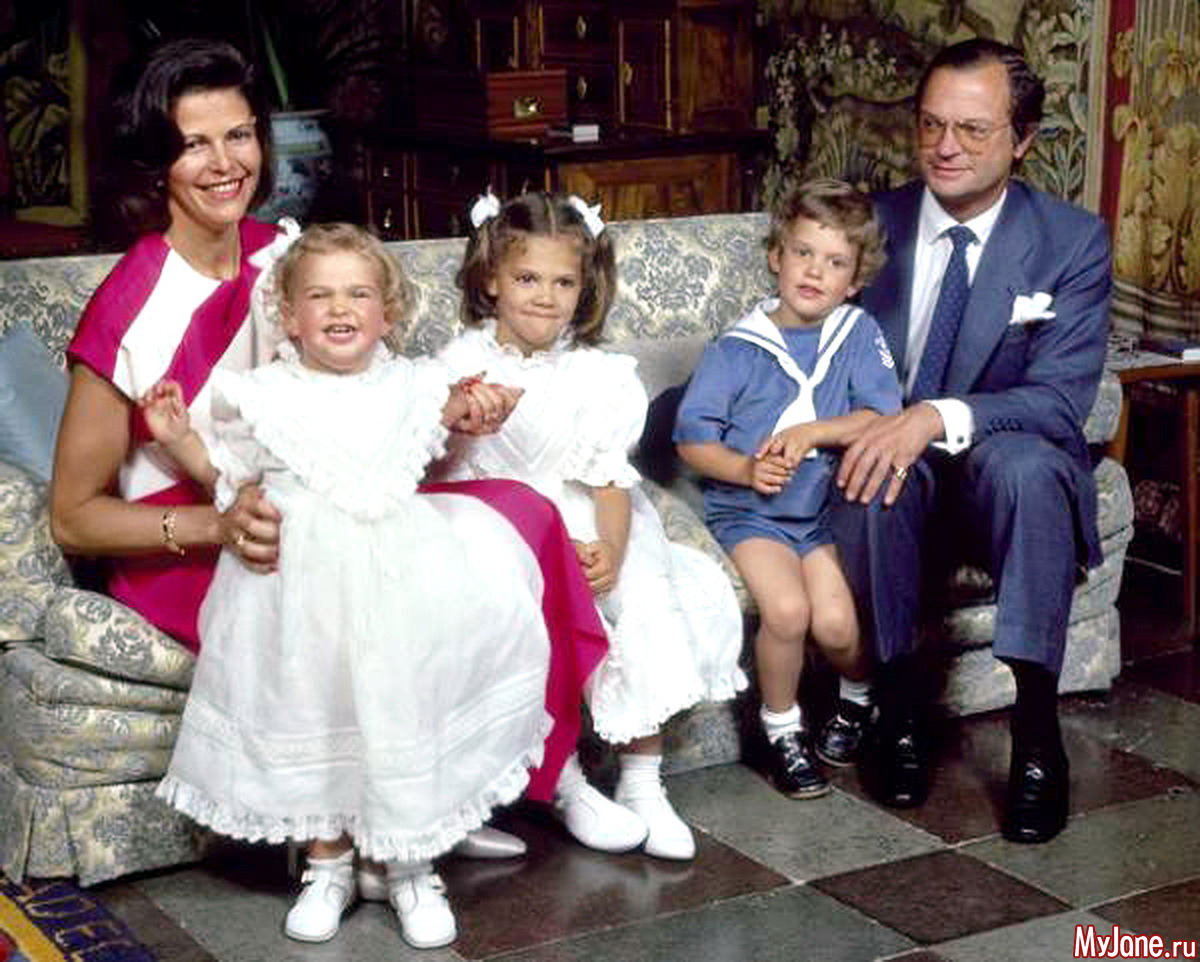 Шведская королевская династия. Королевская семья Швеции принцесса. Royal Family 1980.